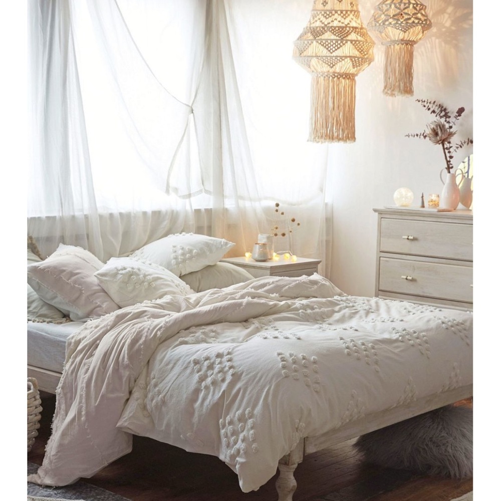 UO tufted geo duvet cover